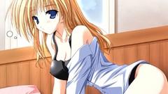 Woman ass Anime blondes anime girls blue eyes ecchi cleavage 