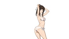 Woman ass anime girls hyouka Simple Background