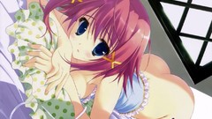 Woman ass Anime pink hair anime girls blue eyes lying down 