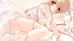 Woman ass Anime pink hair anime girls lying down ecchi panties 