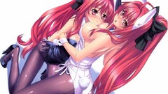 Woman ass Anime stockings pink hair anime girls shinkyoku 
