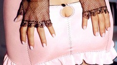 Woman ass back view models hands on ass