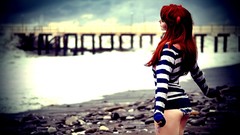 Woman ass Beaches lomo redheads lomography