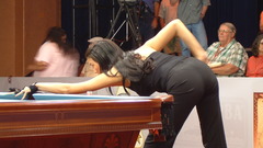 Woman ass billiards tables