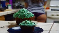 Woman ass cakes brunettes topless