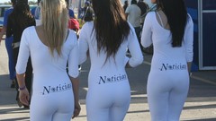 Woman ass cars models promotional yoga pants pitgirls