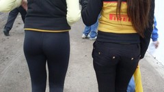 Woman ass cars models promotional yoga pants pitgirls