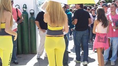 Woman ass cars models promotional yoga pants pitgirls