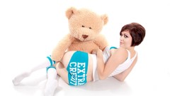 Woman ass green eyes brunettes panties