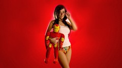 Woman ass Iron Man brunettes panties cosplay boobs