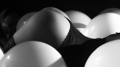 Woman ass lace monochrome lingerie