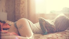 Woman ass legs blondes tattoos Russians Karina Toby Alexander 