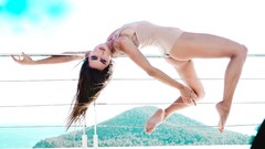 Woman ass legs brunettes Catrinel Menghia