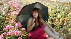 Woman ass legs lingerie bangs boobs