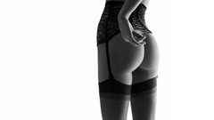 Woman ass monochrome lingerie