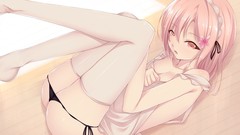 Woman ass panties down