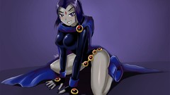 Woman ass raven Anime Teen Titans smiling anime girls purple 
