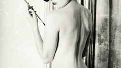 Woman ass sitting monochrome nude Dita Von Teese