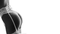 Woman ass stockings lingerie no panties Aubade