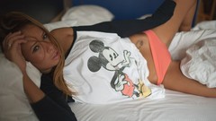 Woman ass stomach navel beds legs bedroom boobs Alexander 