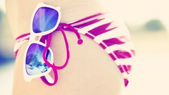 Woman ass sunglasses models bikini