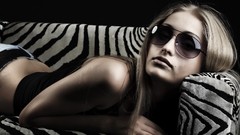 Woman ass sunglasses models panties