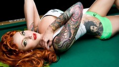 Woman ass tattoos boobs