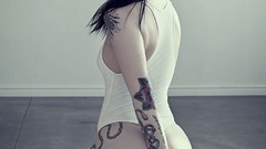 Woman ass tattoos models boobs badquality