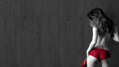 Woman ass topless selective