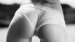 Woman ass wet tattoos models panties Esther Welvaarts