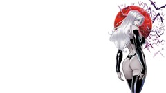 Woman ass white background white hair long hair artwork Simple 