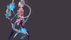 Woman ass white hair bows braids artwork Archers fantasy art 