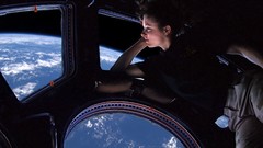 Woman astronauts Earth spaceships vehicles outer space 