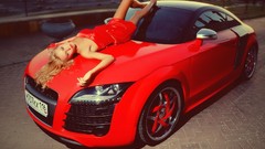 Woman audi tt girls with cars