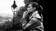 Woman Audrey Hepburn monochrome