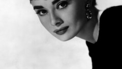 Woman Audrey Hepburn monochrome