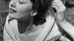 Woman Audrey Hepburn monochrome