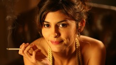 Woman Audrey Tautou Cigarettes widescreen Actress smoking 