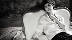 Woman Audrey Tautou monochrome