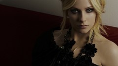 Woman Avril Lavigne blondes