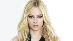 Woman Avril Lavigne blondes Simple Background