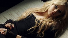Woman Avril Lavigne blondes singers musicians