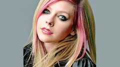 Woman Avril Lavigne blue eyes