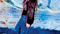 Woman Avril Lavigne brunettes