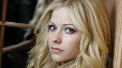 Woman Avril Lavigne faces blondes