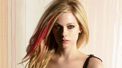 Woman Avril Lavigne faces blondes
