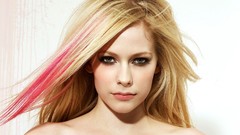 Woman Avril Lavigne faces blondes