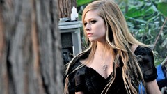 Woman Avril Lavigne outdoors blondes