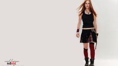 Woman Avril Lavigne singers Simple Background