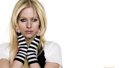 Woman Avril Lavigne singers Simple Background